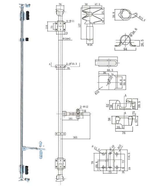 Container Spare Parts Container Fittings Door Lock Accessories for Containers